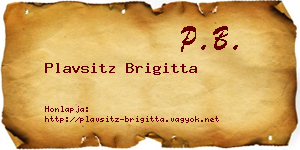Plavsitz Brigitta névjegykártya