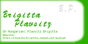 brigitta plavsitz business card